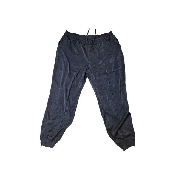 Black AnyBody Tall Satin Jogger Pants Side Pockets New Casual Lounge XL - Picture 6 of 15
